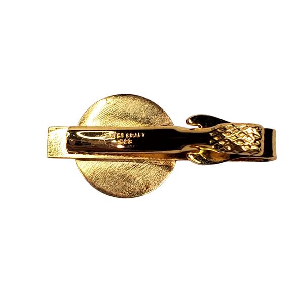 Tie Clip Crest Craft Vtg Touchdown for Boypower BSA Gold Tone Signed 1.75" - Picture 2 of 5
